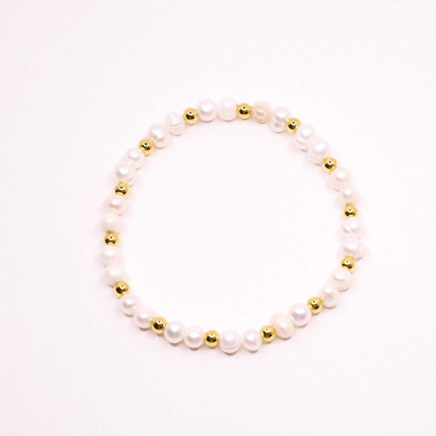 Gold filled beaded bracelet with Freshwater Pearls